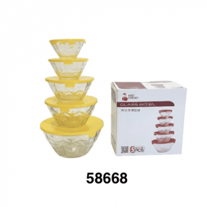 SET FUENTE CRISTAL C/TAPA 5/1