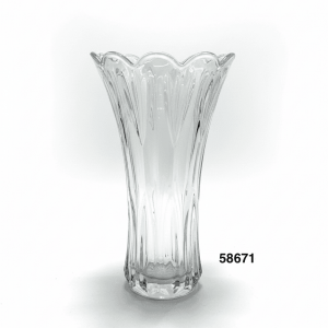 FLORERO CRISTAL BROCADO 12.3X23.3CM