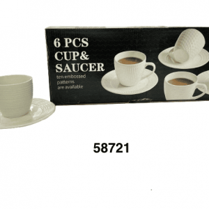 TAZA C/PLATILLO BLANCA 8X7.5CM