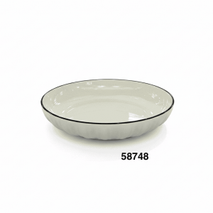 PLATO LLANO BORDE NEGRO 8" 20X4CM