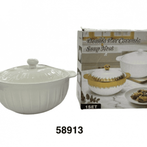 PYREX PORCELANA REDONDO C/TAPA 24.5X11CM