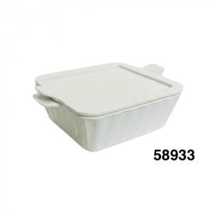 PYREX DE PORCELANA RECTANGULAR C/TAPA 20.5X17X6.5CM