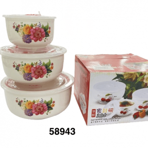 SET FUENTE CERAMICA LISA C/TAPA 3/1 15/13/10CM