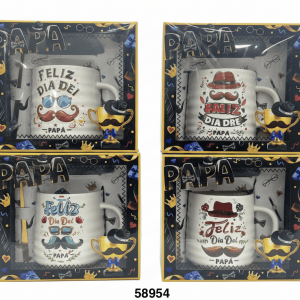 SET POZUELO PADRES C/CUCHARA+PLATO 8.5X9.5CM