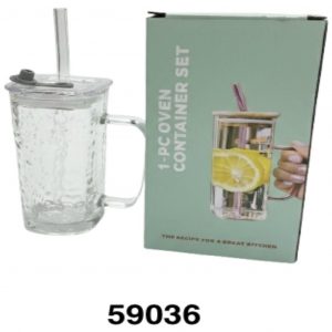 JARRA DE CRISTAL C/SORBETE 6.3X6.3X13CM