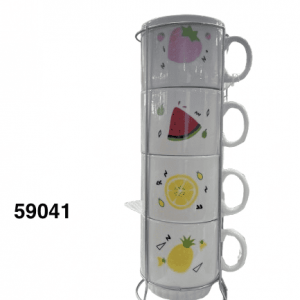 SET POZUELO 8X8CM 4/1 C/ESTANTE