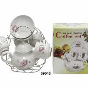 SET CAFE 9/1 C/DISEÑO+ESTANTE