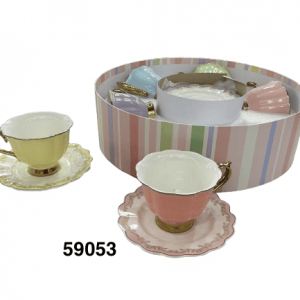 SET TAZA C/PLATILLO DISEÑO 9.5X7.5CM