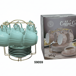 SET TAZA C/PLATILLO COLORES 12/1 ESTANTE