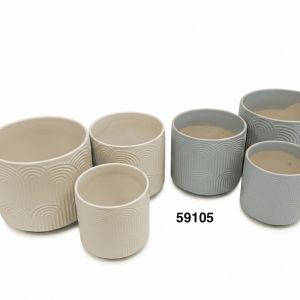 SET MACETERO BROCADO 3/1 22/18/14CM