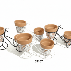 ADORNO MACETERO BICICLETA 2/1 25X9.5X17.5CM