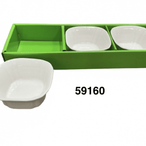 SET FUENTE PORCELANA 3/1 9X9X4CM
