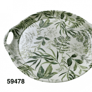 BANDEJA DE MELAMINA C/DIS HOJAS 38X35CM