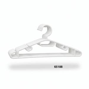 SET PERCHA PLASTICA BLANCA 5/1 40X16CM