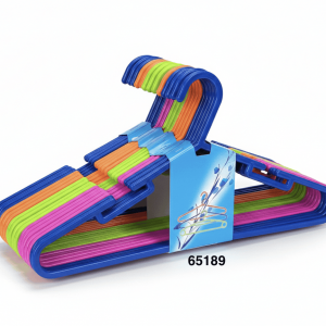 SET PERCHA PLASTICA COLORES 6/1 40X20CM