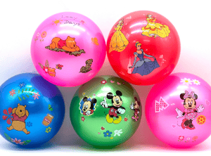 PELOTA PVC INFLABLE C/DISEÑO 9"