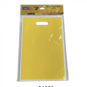 PARTY SET FUNDAS PLASTICAS 17X25CM 12/1 AMARILLO