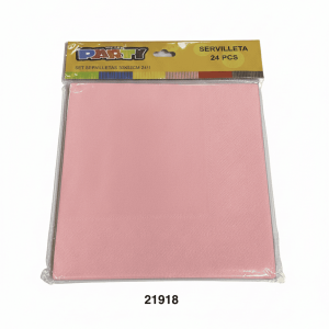 PARTY SET SERVILLETAS 33X33CM 24/1 ROSADA