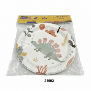PARTY SET PLATOS PAPEL 7" 12/1 DINO