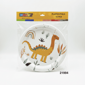 PARTY SET PLATOS PAPEL 9" 12/1 DINO