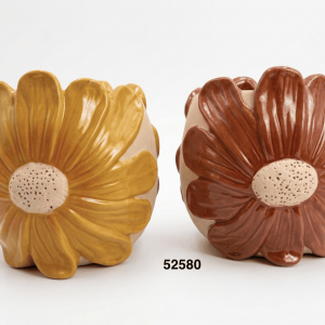 FLORERO C/DISEÑO GIRASOL 20X20X19CM