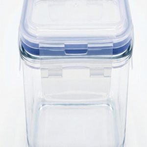 ENVASE CRISTAL RECT C/TAPA 1040ML 19X15X6CM