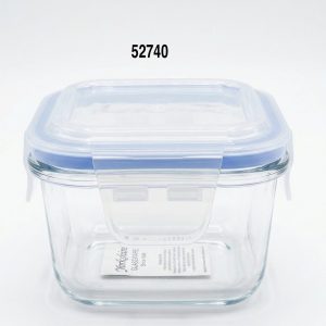 ENVASE CRISTAL CUADR C/TAPA 310ML 11X11X5CM