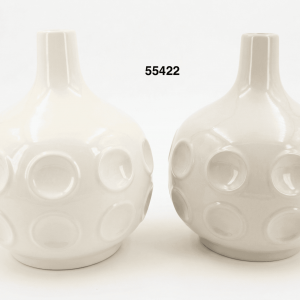 FLORERO PORCELANA CIRCULOS 22X22X25CM