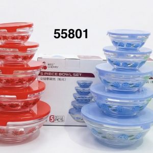 SET ENVASE CRISTAL C/TAPA 5/1 C/DISEÑO