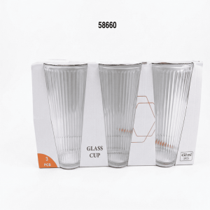 SET VASOS CRISTAL 450ML 3/1 8.5X14.2CM