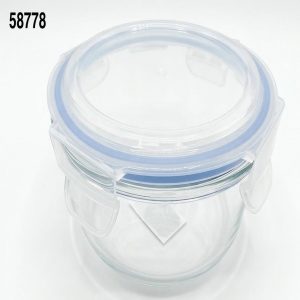 ENVASE CRISTAL REDONDO C/TAPA 620ML 17X7CM