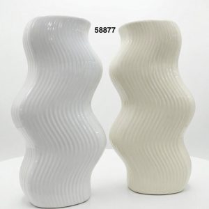 FLORERO PORCELANA DIS ONDAS 11"