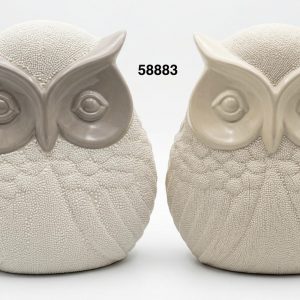 BUHO PORCELANA GRIS/CREMA 10"