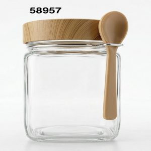 FRASCO CRISTAL C/CUCHARA 7.5X11.2CM