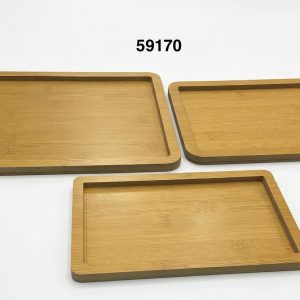 SET BANDEJA RECTANGULAR MADERA 3/1 24/30/34CM