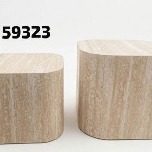 SET MESA DECORATIVA MARMOL 2/1 38/48CM