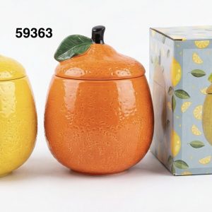 FRASCO PORCELANA FRUTA C/TAPA 13.5X21CM