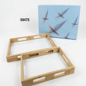 SET BANDEJA ACRILICA 2/1 40/32CM