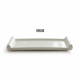 PLATO RECTANGULAR MELAMINA BLANCO 29.5X9.5CM