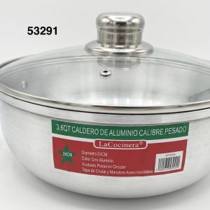 LACOCINERA CALDERO ALUM C/TAPA CRIST 24CM