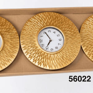 SET DE RELOJ DE PARED C/ESPEJOS 3/1 25CM