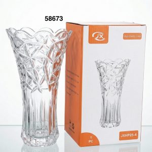 FLORERO CRISTAL BROCADO 12.3X23.3CM