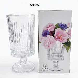 FLORERO CRISTAL BROCADO 11.4X23.5CM