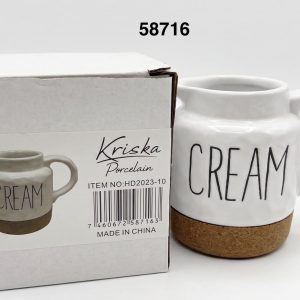 CREMERA BASE CORCHO 10.5X7.5X9.5CM