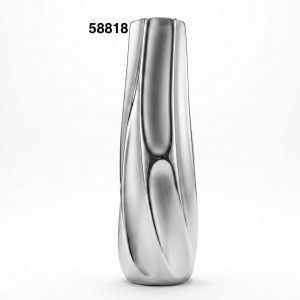 FLORERO GRIS/PLATA 13X13X40CM