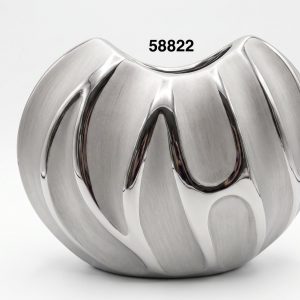 FLORERO GRIS/PLATA 20.2X9.2X16.5CM