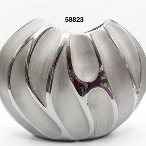 FLORERO GRIS/PLATA 26X11X21CM