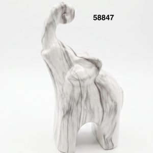 ELEFANTE DECORATIVO MARMOLEADO 15X8.5X24.5CM