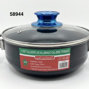 LACOCINERA CALDERO TEFLON C/TAPA CRISTAL 20CM