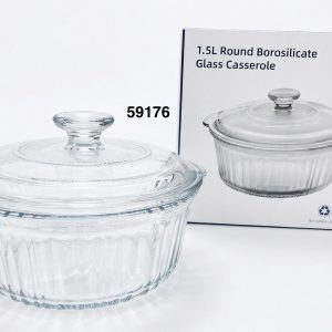 PYREX C/TAPA CRISTAL BROCADO 19X13CM